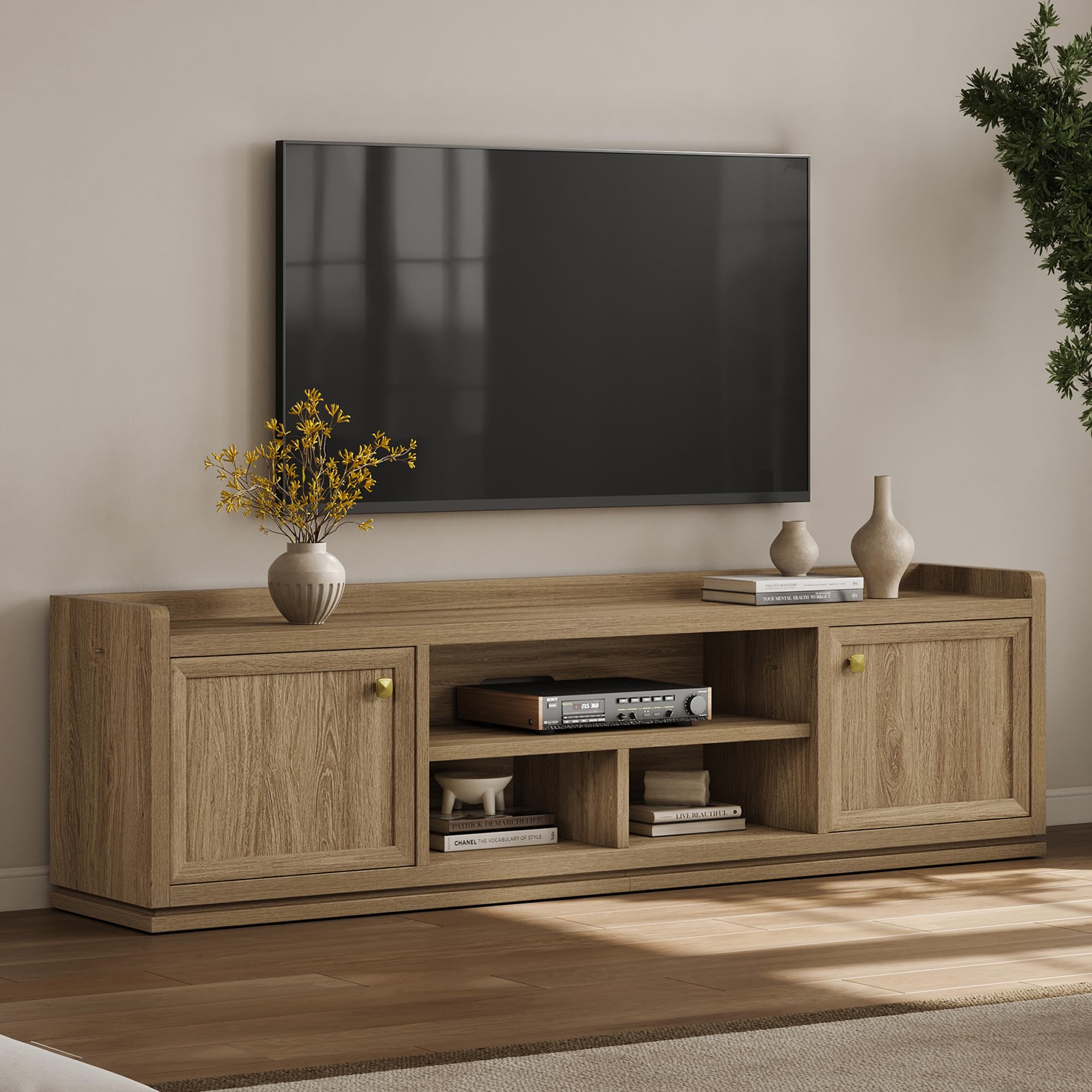 SICOTAS TV Stand Entertainment Center - 67" TV Console for Living Room Modern TV Stand for Bedroom, Media Console with Shelf and Cabinet, Entertainment Stand for TVs up to 65 75 Inch SICOTAS TV Stand Entertainment Center - 67" TV Console for Living Room Modern TV Stand for Bedroom, Media Console with Shelf and Cabinet, Entertainment Stand for TVs up to 65 75 Inch
