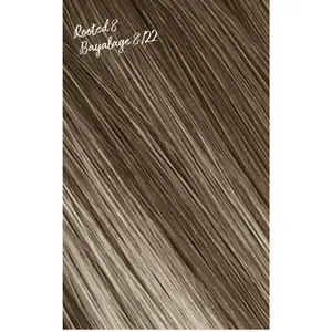 Professional Hand Tied Weft Hair Extensions Rooted 8 Bayalage 8/22