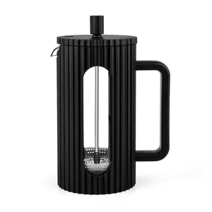 wedrink French Press Coffee Maker 12 oz, Heat-Resistant Borosilicate Glass Coffee/Tea Pot with Coffee Press and Milk Frother (350 ml)