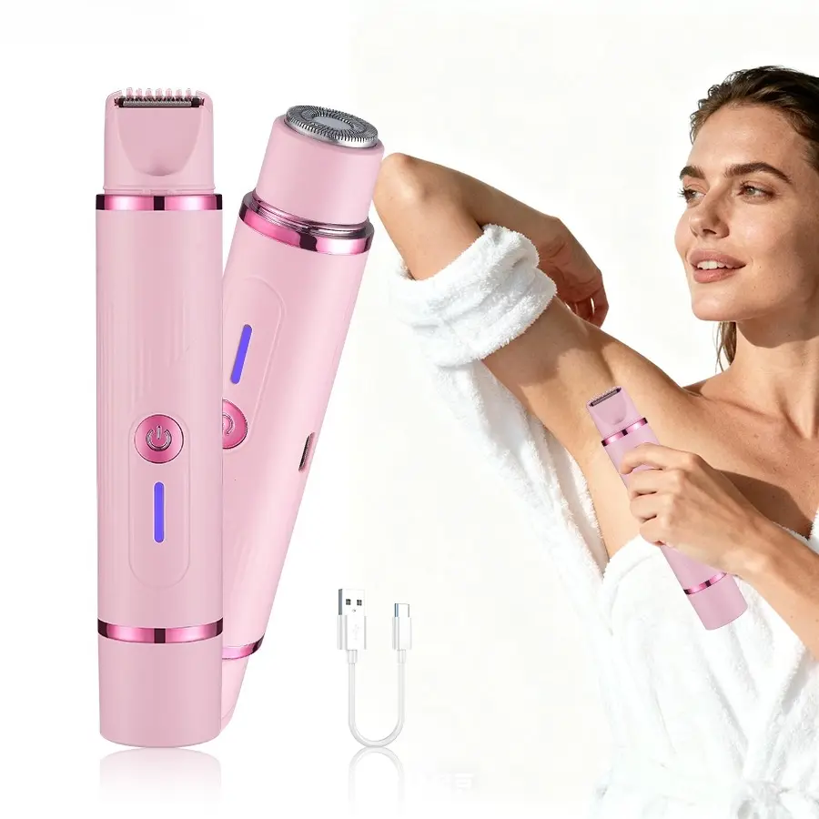 LARGNER-Electric Hair Trimmer, Cordless Hair Trimmer, Waterproof Rechargeable Razor, Body Hair Trimmer, Wet & Dry Use Hair Trimmer for Women, Wireless Hair Trimmer, Hair Removal Trimmer, Personal Care Appliances