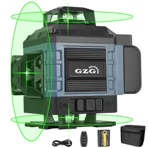 GZG 4D 16 Lines Laser Level, 1 Count 360 Self-leveling Laser Level, Automatic Laser Level, 3D Self-leveling 360 Green Laser Level, Remote Control