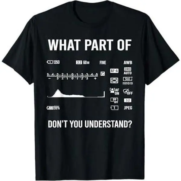 Cool Photography Art For Men Women Camera Photographer T-Shirt