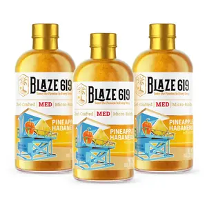 BLAZE 619 Pineapple Habanero Hot Sauce - 8oz - 3-Pack