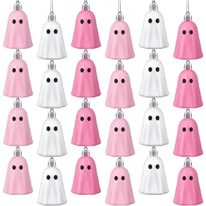 Valentine Decoration Pink Ornaments Cute Ghost Hanging Pink Decoration for Valentine's Day Party Holiday Seasonal Ghost Theme Party Supplies Indoor and Outdoor Window Patio Staircase, Pink Girls Birthday Party Hanging, Pink Gift