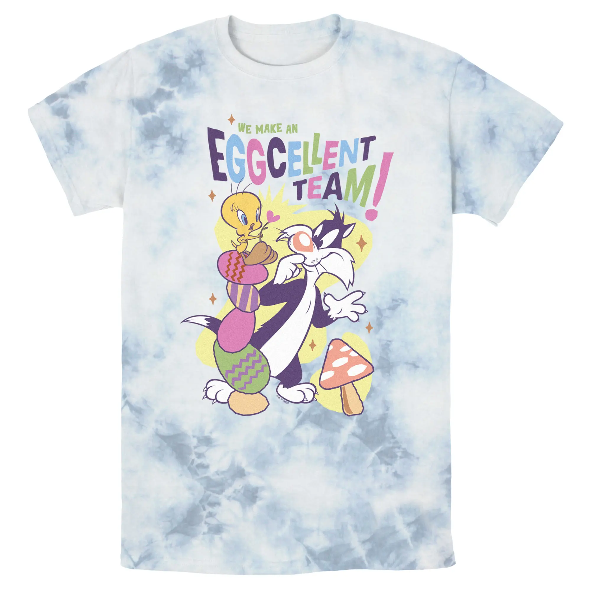 Men's Looney Tunes Easter Tweety and Sylvester We Make an Eggcellent Team T-Shirt