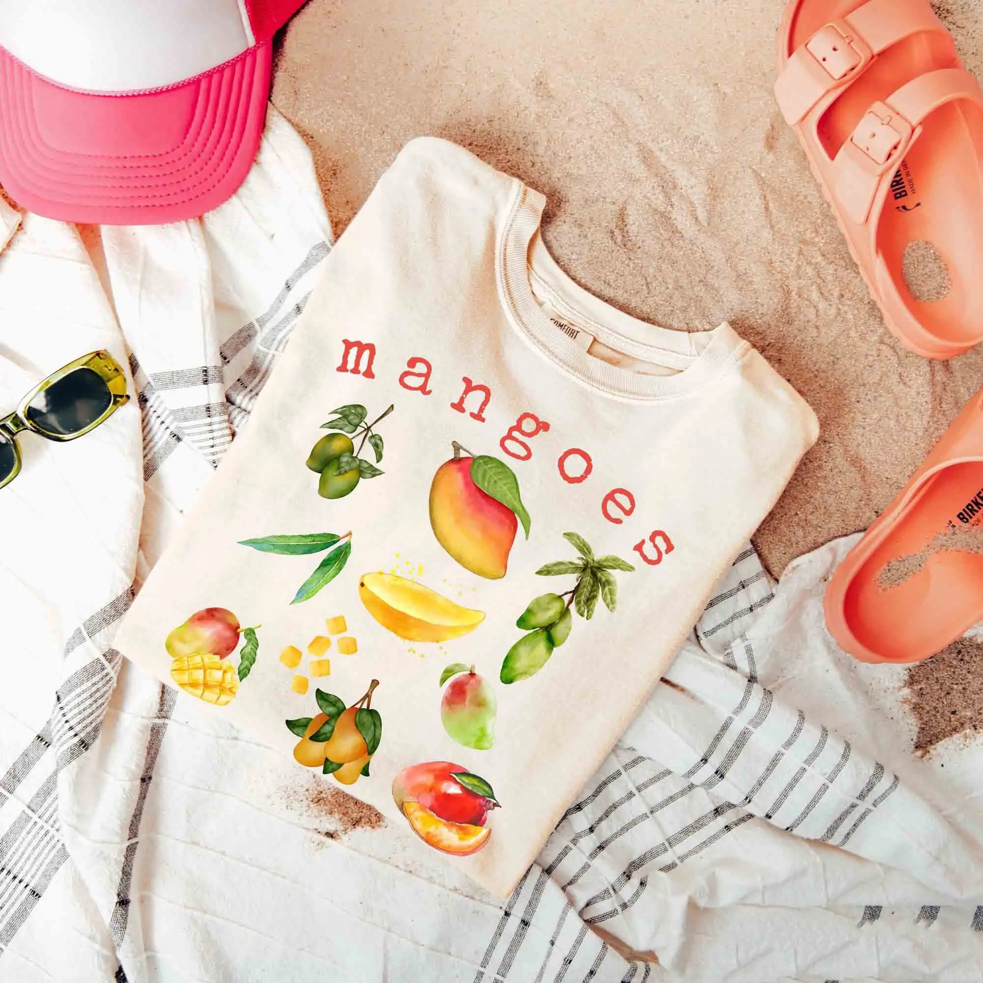 Comfort Colors Retro Mango Shirt, Mangoes Shirt, Exotic Summer Fruit Shirt, Fruit Lover Shirt, Farmers Market Shirt, Tropical Fruit Shirt