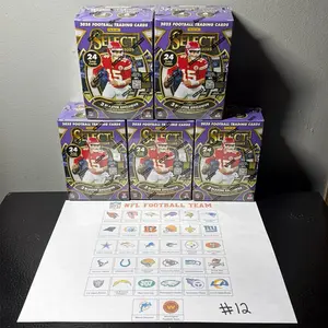 12# 5 blaster box’s of 2025 Panini Select NFL Football