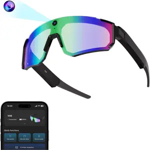 AI Smart Glasses with Camera 4K - Polarized Sunglasses with Camera, UV400 Lens, ChatGPT Enabled, EIS Stabilization, Dual Mic Noise Canceling, IP54 for Cycling Hiking
