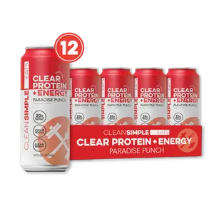 Clear Protein + Energy: Paradise Punch (12 Pack)