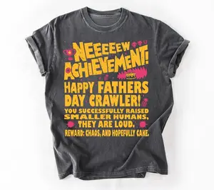 Dungeon Crawler Carl Fathers Day Comfort Colors Unisex Shirt, Dad Achievement Tee, DCC Fan Shirts, Funny LitRPG Dad Gift, Booktok tee