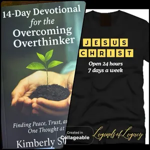 Jesus Christ Tshirt/Book Bundle Overcoming Overthinking