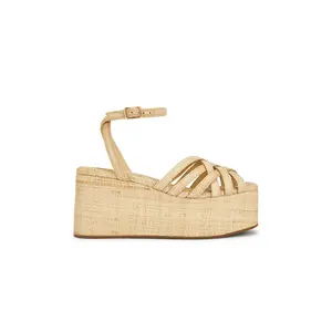Loeffler Randall Channing Platform Sandal in Natural Raffia