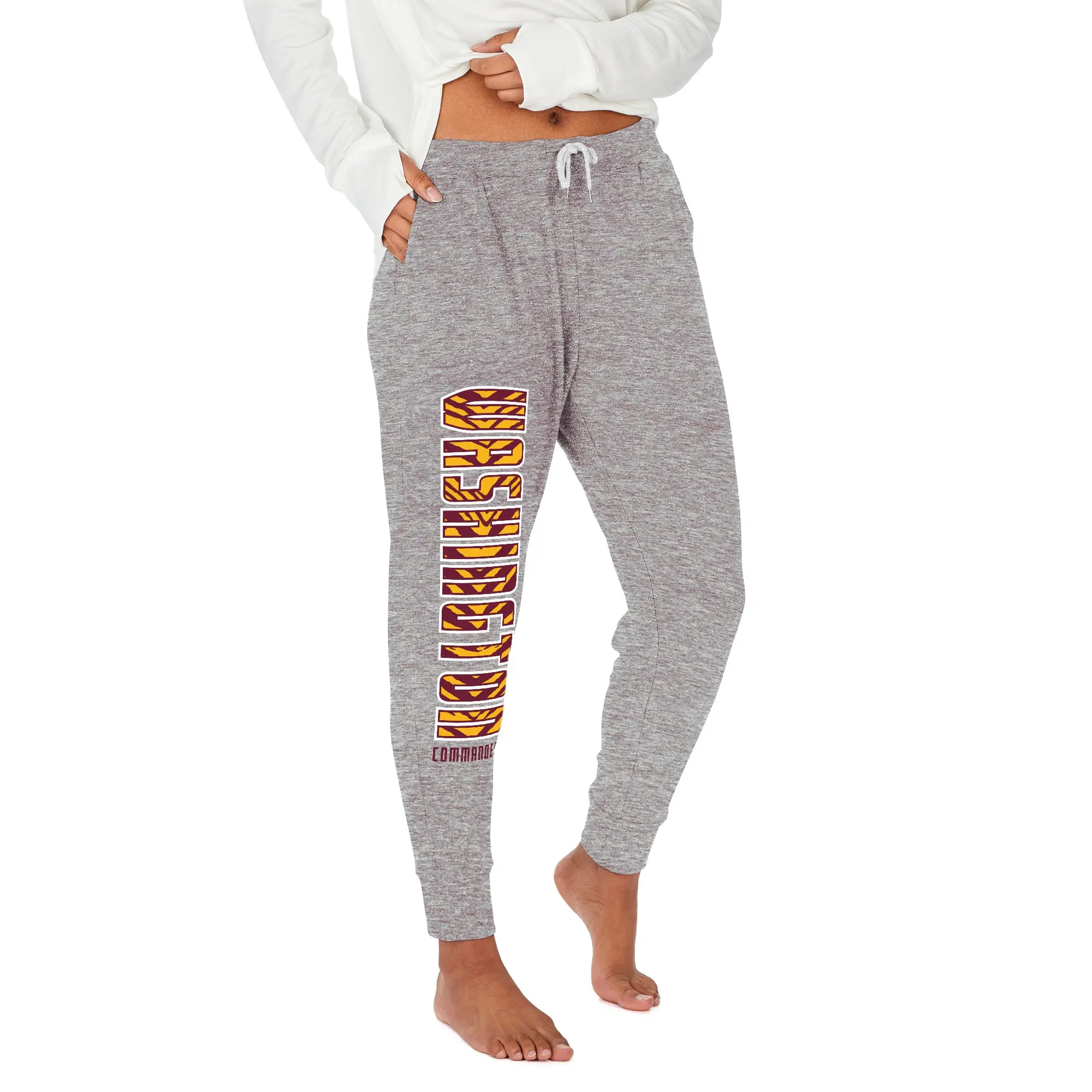 Zubaz NFL Washington Commanders Women's Team Color Upright Soft Marled Joggers