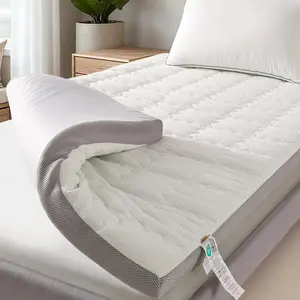 Memory  Mattress Topper  Size, 3" Cooling Gel Memory  and 1" Soft Ventilated Mattress Pad Cover,   &  , 5-Zone Egg Crate Bed Topper