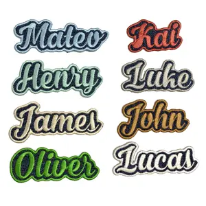 Personalized Name Patch Embroidered - Custom Text Patches - Sew On/Iron On/Hook & Loop Patch Applique for Clothes Hats Backpacks