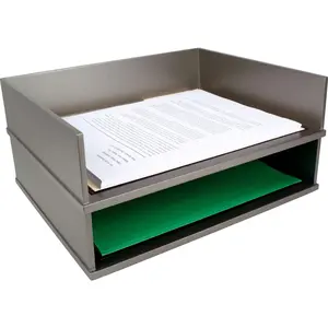 VICTOR® Stacking Letter Tray Desk Organizer – Solid Wood Side-Load Paper Tray - Stackable up to 5 High