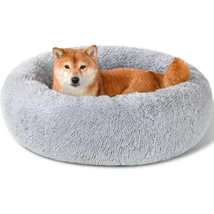 Calming Donut Dog Bed – Plush Anti-Anxiety Cuddler (32”) Kimpets