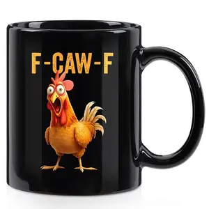Funny Chicken Mug Personalized Name Humor Ceramic Custom Coffee Cup 11 Oz Stylish Gift for Men Women
