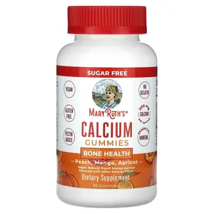 MaryRuth's Calcium Gummies, Peach, Mango, Apricot, 60 Gummies (100 mg per Gummy)