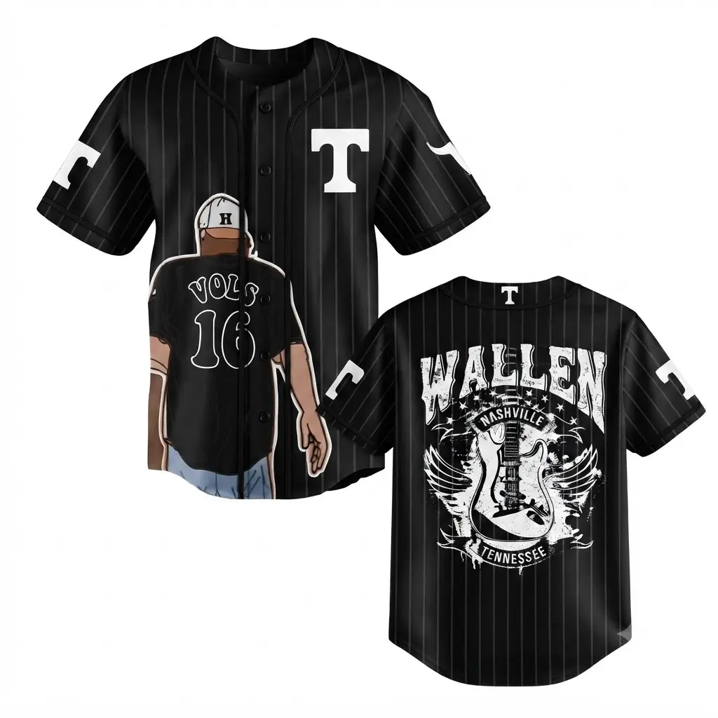 Vintage Style Baseball Jersey, Nashville Country Music TOUR 2026  Graphic Tee, Tennessee Vols Fan Apparel