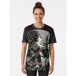 Bigfoot Doesn't Believe In You Either Graphic T-Shirt