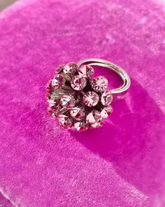 Miller Cocktail Ring in Silver Blush