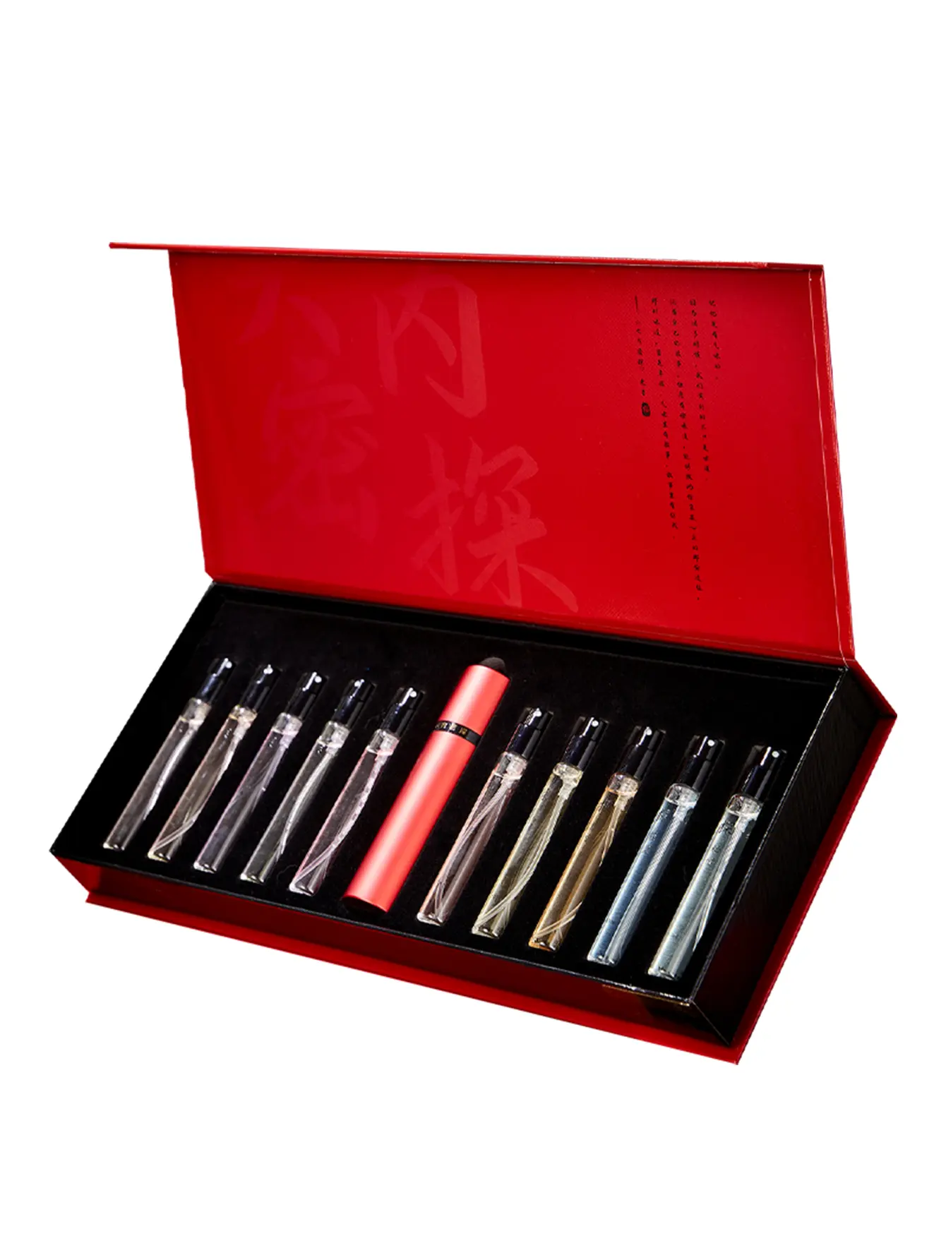 Luxury Perfume Sample Set 10pcs - Long Lasting Fragrance Discovery Kit for Women Men, Travel Size EDP Collection Red Gift Box