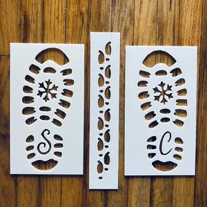 Santa Claus Shoe Print Stencil