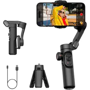 Gimbal Stabilizer for Smartphone, iPhone Gimbal w/Focus Wheel Face/Object Tracking Gimbal for iPhone 16 15 Pro Max/Android Foldable 3-Axis Handheld Phone Gimbal for Video Recording -Smart XE