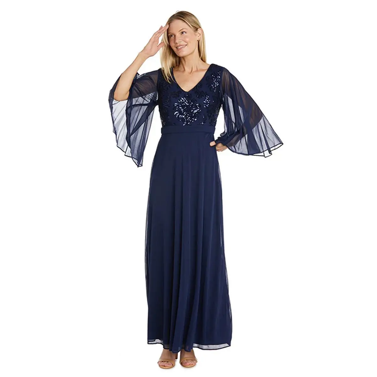 R&M Richards 99399 Long Formal Mother of the Bride Dress