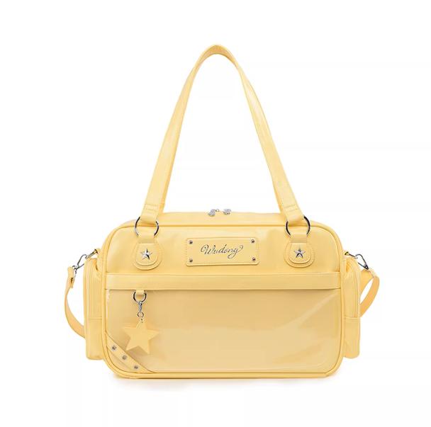 Multi-Color Glossy Ita Bag with Detachable Strap, Retro Sweet Style Anime Collectible Bag, Harajuku Streetwear Handbag for Anime Girls, Outdoor Daily Commute Bag