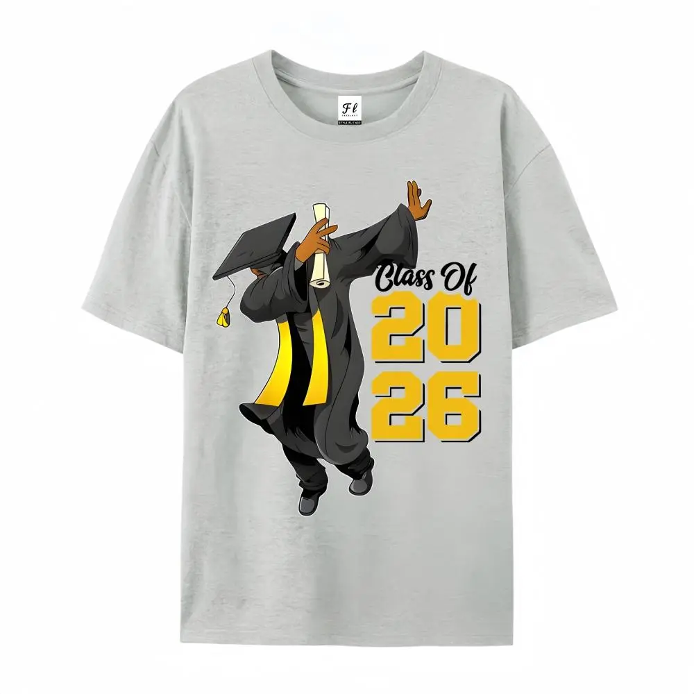 Class Of 2026 Dabbing Graduation Oversized Cotton T-Shirt, Funny Graduate Graphic Tee, Comfort Casual Outfit, Perfect Gift For Seniors & Graduation, Ideal Everyday Outfit