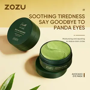 ZOZU Avocado + Centella Hydrogel Eye Masks (60 Pads/30 Pairs) - Deep Hydration & Anti-Wrinkle for Dark Circles, Puffy Eyes & Dry Skin - Soothing Skincare Gift
