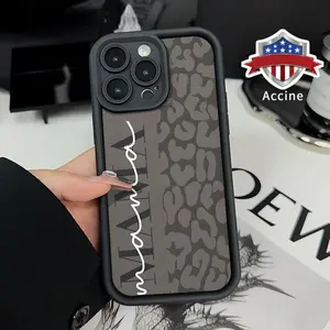 Soft Case for iPhone 16 15 14 Pro Max E 13 12 11 XR XS Plus Shockproof Drop Protection Rugged Durable Trendy MAMA Leopard Silicone Cover