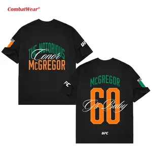 CombatWear Men's UFC 329 Black Conor McGregor Script T-Shirt, The Notorious UFC Graphic Tee, UFC MMA Shirt, Gift for Fighters, Sports Apparel