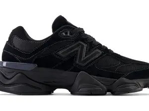 New Balance NB 9060 "Triple Black" Mesh & Suede Casual Shoes Round Toe Laces All Seasons Stylish Comfortable Athletic Durable Low-Top Unisex Footwear U9060BPM