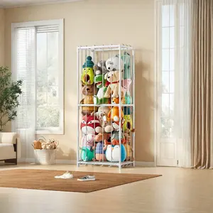 Standing Storage Organizer Display |   Stuffed Animal Zoo Storage - Made from Furniture-Grade, Stores More Stuffies Than Hammocks & Bean Bags