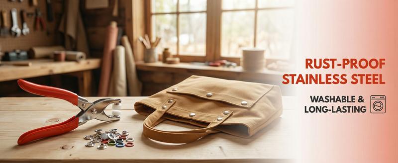 Including 100pcs Invisible Colored Metal Buckle & 1 Count Manual Pressure Pliers, household sewing accessories kit for DIY handicraft clothing and hats, buttons and pliers tool kit, seamless stitching sewing kit tools for crafts