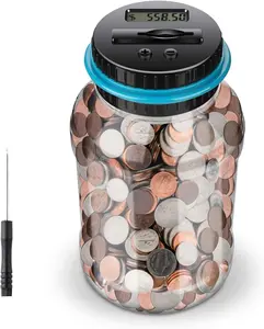 Digital Counting Money Jar with LCD Display – Large Coin Counter Piggy Bank for Kids & Adults, Ideal Gift for Christmas, Birthday