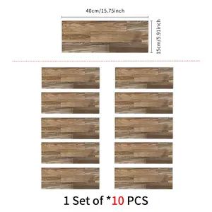 Original Wood Color Wooden Pattern Floor Tiles 5/10/20pcs Kitchen Bathroom Waterproof No Glue Required, Durable & Easy Installation