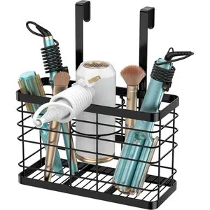 Hair Tool Organizer - Blow Dryer & Hair Dryer Holder Cabinet Door, Bathroom Organizer & Storage Basket for Styling Tools