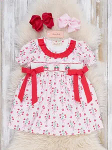 Berry Bouquet Smocked Ruffle Dress