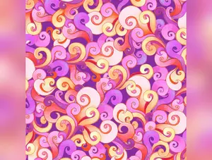 Pondside Pals | Swirly Allover Pink Multi by Jeremiah Ketner for P&B Textiles | POND6038-PMU
