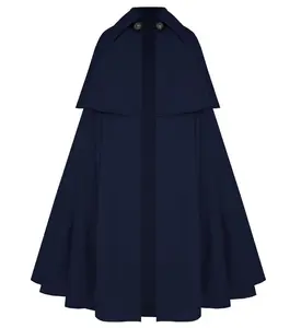 Mens Womens Victorian Historical Steampunk Medieval Theater Knight Stage Civil War Gothic Epaulet Pirate Larp Renaissance Cape Cloak