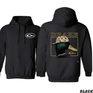 [Winters] Hoodie - Duck With Camo Hat Hunting , Outdoor Waterfowl Apparel , Warm Pullover Hoodie For Hunters , Classic Hunting Style Hoodie florida t december 3 chicagos crewneck trio polo bundle vaquero  outfit  men cashmere  sweater