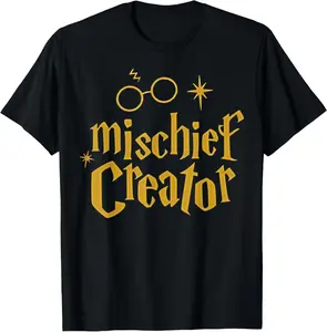 100% Cotton Unisex Mischief Creator Funny Magical Wizard Birthday T-Shirt