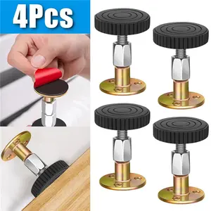 4Pcs Adjustable Threaded Bed Frame Anti-Shake Stabilizer Tool Headboard Stoppers