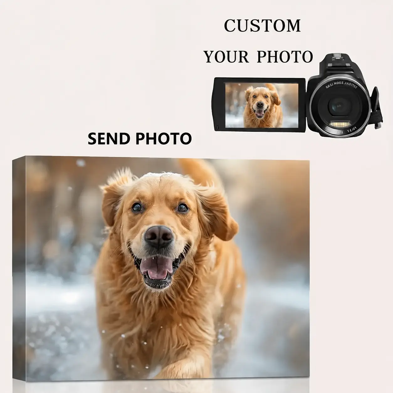 Custom Photo Canvas Painting Frame - Personalized Canvas Wall Art Transform Your Photos into Stunning Framed Wall Art, Digital Printed Photos on Canvas, Perfect for Home Decoration Gifts and Souvenirs Digital Photo Frames Sturdy Frame Design