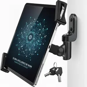 Anti- iPad Wall Mount with Lock & Key, 360? Rotating Tablet Holder for 7.9"-14.6" Devices, Heavy-Duty  & Steel Kiosk Mount for POS, Restaurant, Retail & Business Displays