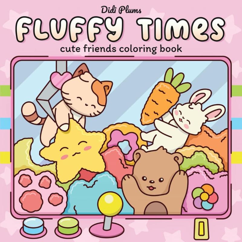 Fluffy Times: Cute Coloring Book for Adults & Teens Featuring Adorable Animal Friends in Cozy Hygge Scenes for Relaxation (Fluffy Times Coloring)